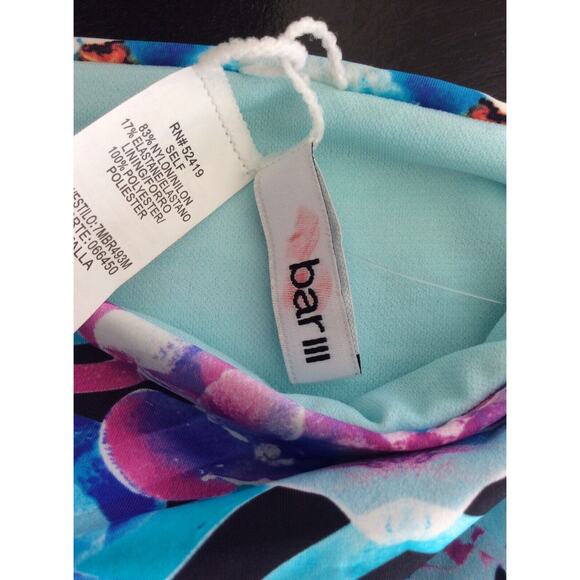 Bar III Bikini Bottom Plaid Floral Swimwear SNAGS FLAW - Picture 7 of 7